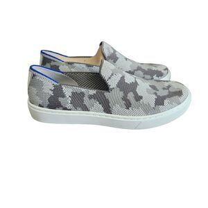 Rothy's The Kid Sneaker Slip On Size 3 Grey Camo New